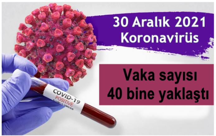 30 Aralık 2021 Koronavirüs vaka sayısı; Vaka sayısı 40 bine yaklaştı