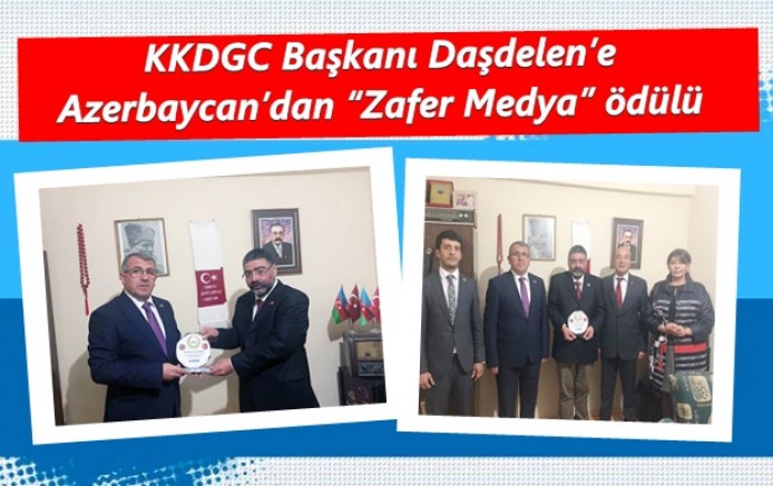 KKDGC Başkanı Daşdelen’e Azerbaycan’dan “Zafer Medya” ödülü
