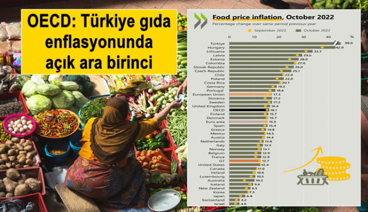 OECD: Türkiye gıda enflasyonunda açık ara birinci