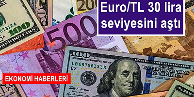 Euro/TL 30 lira seviyesini aştı