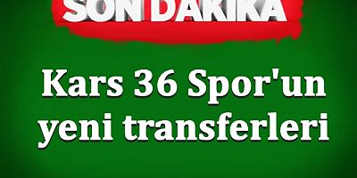 Kars 36 Spor'un yeni transferleri