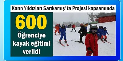 Sarıkamış'ta  600 öğrenciye kayak eğitimi verildi
