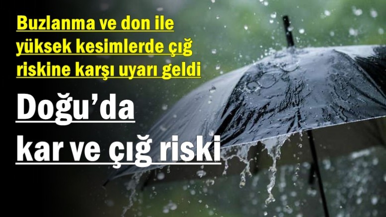 Doğu’da kar ve çığ riski