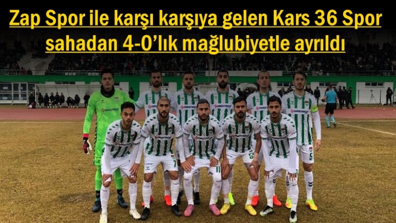 Kars 36 Spor deplasmanda mağlup oldu
