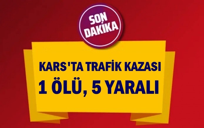 KARS'TA TRAFİK KAZASI 1 ÖLÜ, 5 YARALI