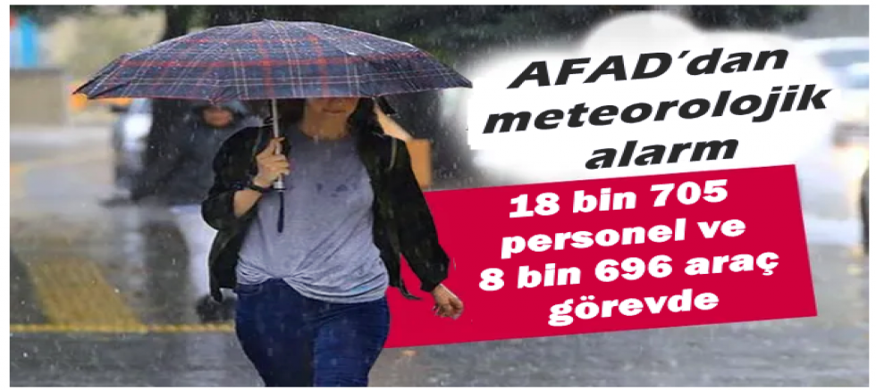 AFAD’dan meteorolojik alarm