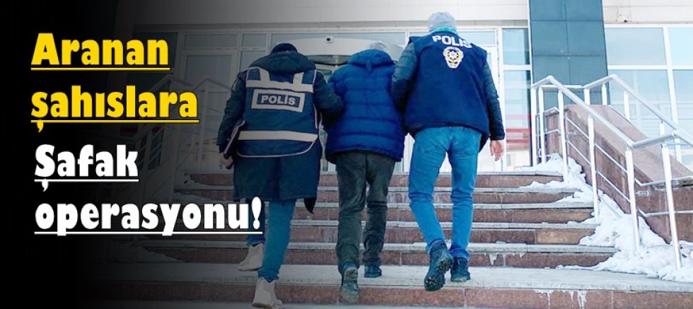 Aranan şahıslara Kars'ta şafak operasyonu
