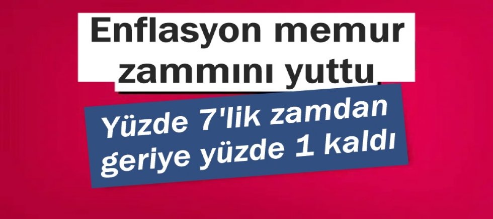Enflasyon memur zammını yuttu