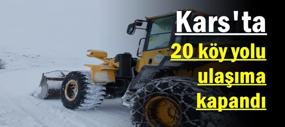 Kars'ta 20 köy yolu ulaşıma kapandı