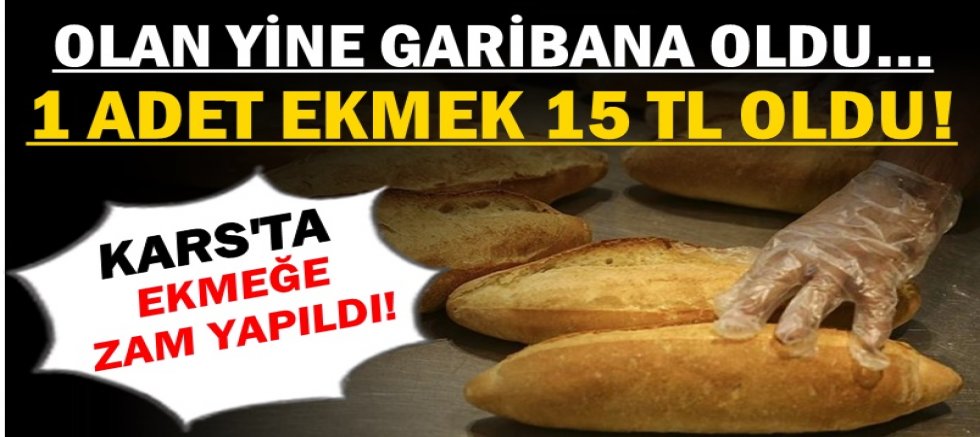 KARS'TA EKMEK 15 TL OLDU!