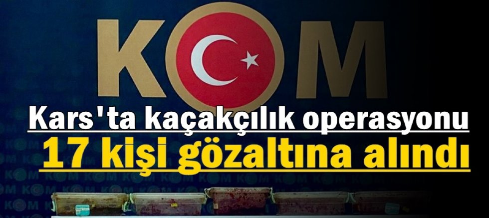 Kars'ta kaçakçılık operasyonu: 17 gözaltı