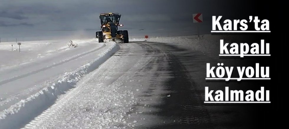 Kars’ta kapalı köy yolu kalmadı