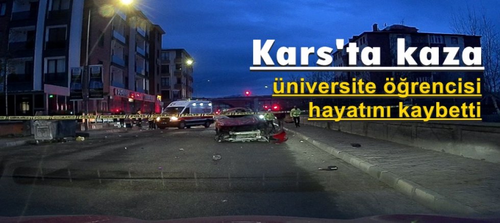 Kars'ta kaza üniversite öğrencisi hayatını kaybetti