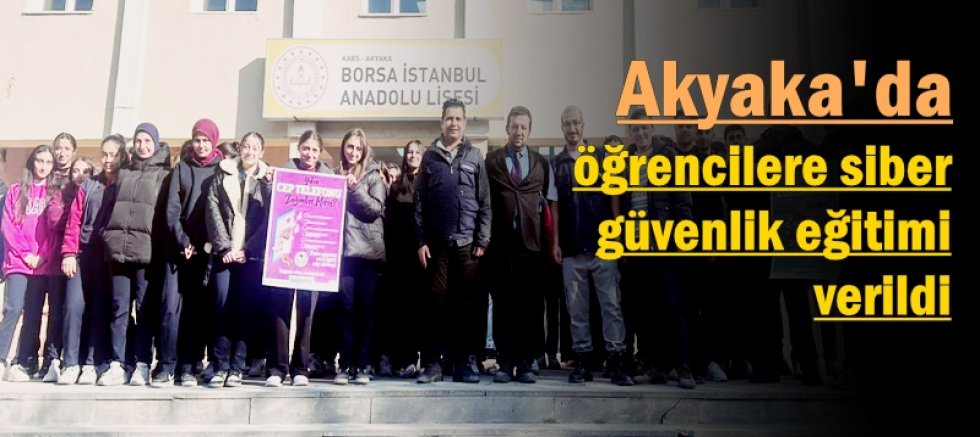 Kars’ta öğrencilere siber güvenlik eğitimi verildi