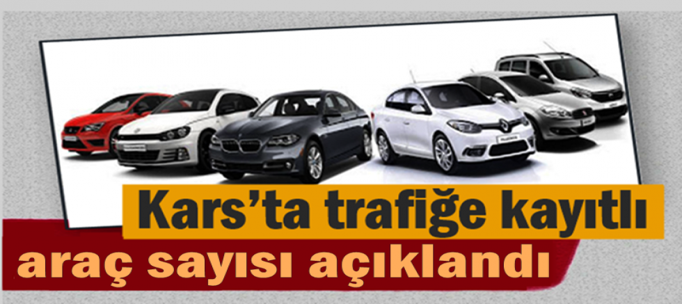 Kars’ta trafiğe kayıtlı araç sayısı açıklandı