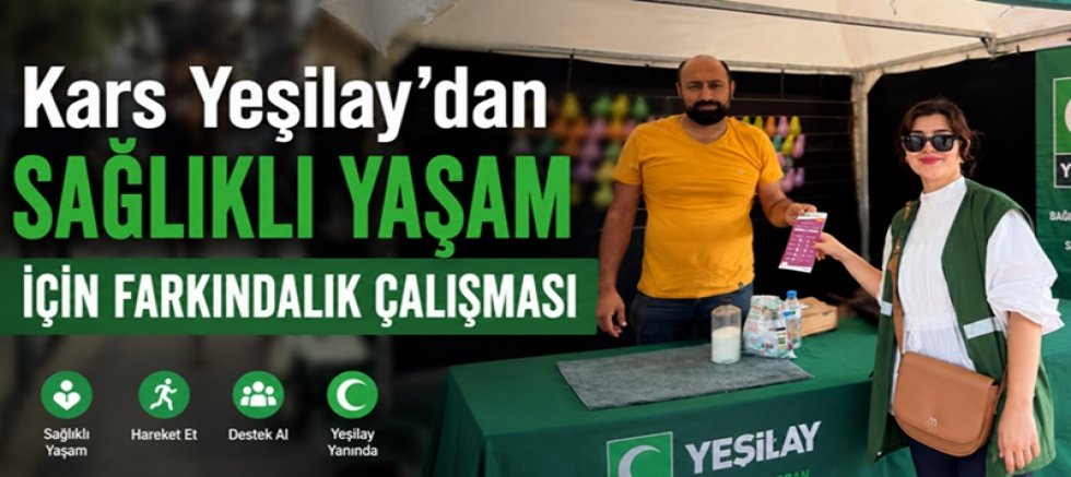 Kars Yeşilay’dan Sağlıklı Yaşam İçin Farkındalık Çalışması