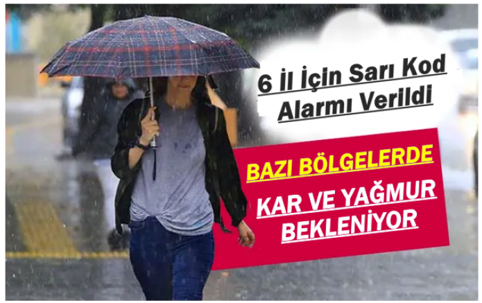 Meteorolojiden Kuvvetli Yağış ve Kar Uyarısı Geldi!