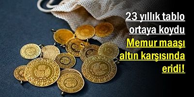 23 yıllık tablo ortaya koydu: Memur maaşı altın karşısında eridi