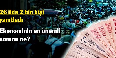 26 ilde 2 bin kişi yanıtladı: Ekonominin en önemli sorunu ne?