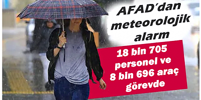 AFAD’dan meteorolojik alarm