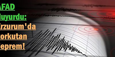 AFAD duyurdu: Erzurum'da korkutan deprem!