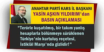 ANAHTAR PARTİ KARS İL BAŞKANLIĞI BASIN AÇIKLAMASI YAPTI