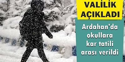 Ardahan'da okullara kar tatili arası verildi