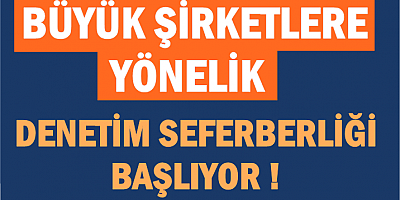 Büyük şirketlere yönelik denetim seferberliği başlıyor