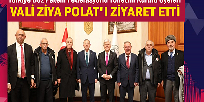 Buz Pateni Federasyonu Vali Ziya Polat'ı ziyaret etti