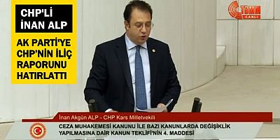 CHP'Lİ İNAN ALP,  AK PARTİ'YE CHP’NİN İLİÇ RAPORUNU HATIRLATTI