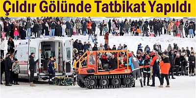 Çıldır Gölünde tatbikat yapıldı