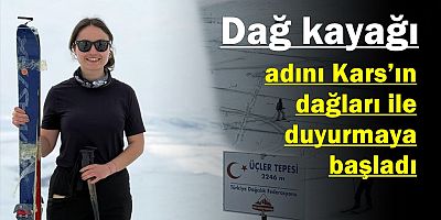 Dağ kayağı adını Kars’ın dağları ile duyurmaya başladı