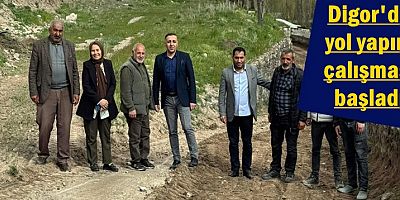 Digor'da yol yapım çalışması başladı