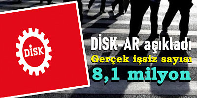 DİSK-AR açıkladı: Gerçek işsiz sayısı 8,1 milyon