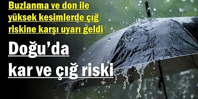 Doğu’da kar ve çığ riski