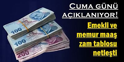  Emekli ve memur maaş zam tablosu netleşti