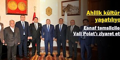 Esnaf temsilcileri Vali Polat’ı ziyaret etti