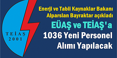 EÜAŞ ve TEİAŞ'a 1036 Yeni Personel Alımı Yapılacak