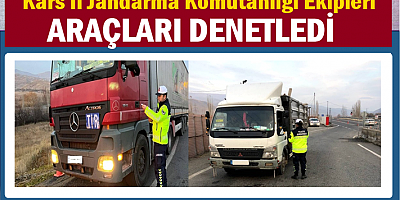 JANDARMA ARAÇLARI DENETLEDİ