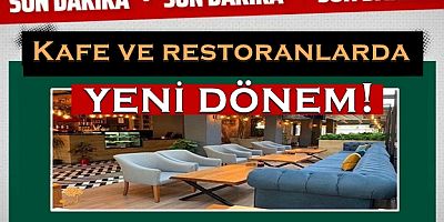 Kafe ve restoranlarda yeni dönem