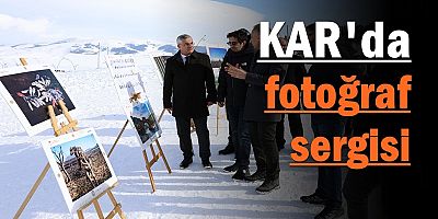 Kar üstünde fotoğraf sergisi