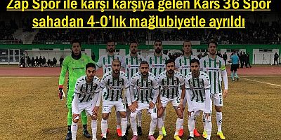 Kars 36 Spor deplasmanda mağlup oldu