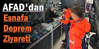 Kars AFAD'dan esnafa 'deprem' ziyareti
