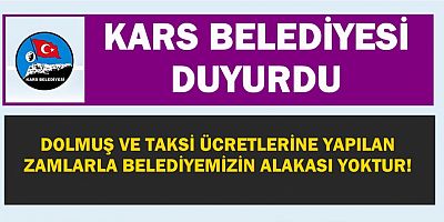 KARS BELEDİYESİ DUYURDU