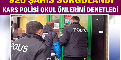 KARS POLİSİ OKUL ÖNLERİNİ DENETLEDİ