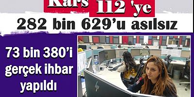 Kars'ta 282 bin 629’u asılsız, 73 bin 380’i gerçek