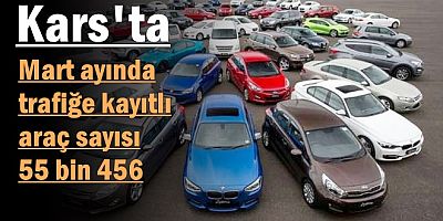 Kars'ta art ayında trafiğe kayıtlı araç sayısı belli oldu
