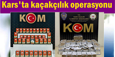 Kars'ta kaçakçılık operasyonu