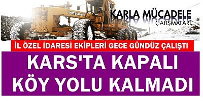 KARS'TA KAPALI KÖY YOLU KALMADI
