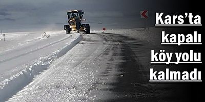 Kars’ta kapalı köy yolu kalmadı